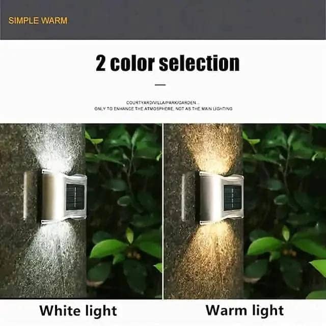 4-Piece: Solar Outdoor 6 LED Waterproof Wall Lights DailySale Warm White White Warm White-White-