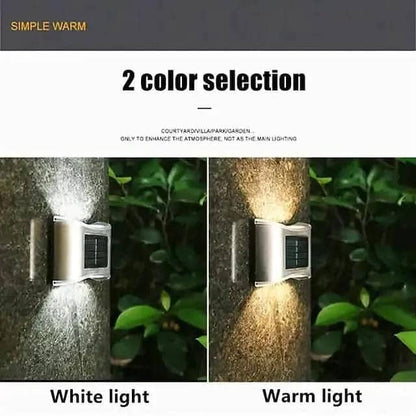 4-Piece: Solar Outdoor 6 LED Waterproof Wall Lights DailySale Warm White White Warm White-White-