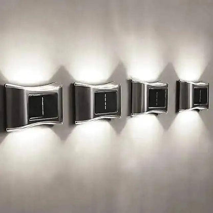 4-Piece: Solar Outdoor 6 LED Waterproof Wall Lights DailySale Warm White White Warm White-White-