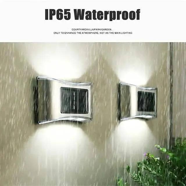 4-Piece: Solar Outdoor 6 LED Waterproof Wall Lights DailySale Warm White White Warm White-White-