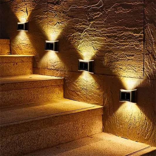 4-Piece: Solar Outdoor 6 LED Waterproof Wall Lights Cartsfy Inc.