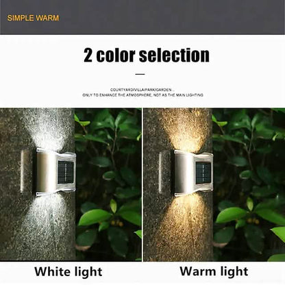 4 - Piece: Solar Outdoor 6 LED Waterproof Wall Lights - Cartsfy Inc.