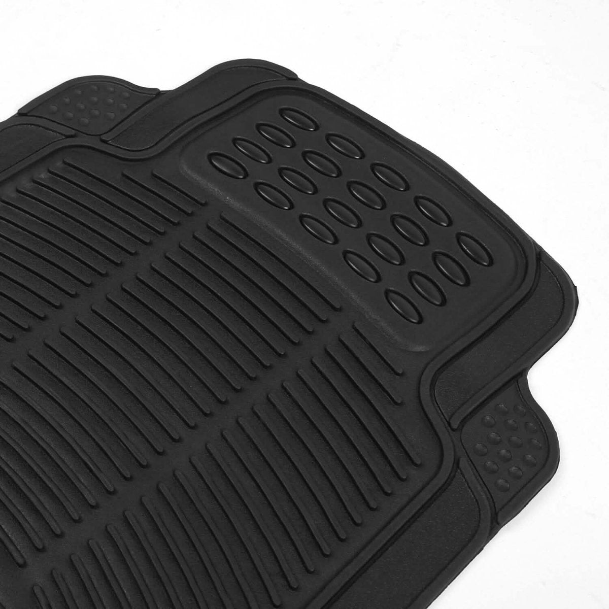 4 - Pieces: Heavy Duty PVC Rubber Automotive Floor Mats with Trimmable Design - Cartsfy Inc.
