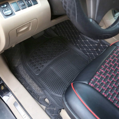 4 - Pieces: Heavy Duty PVC Rubber Automotive Floor Mats with Trimmable Design - Cartsfy Inc.