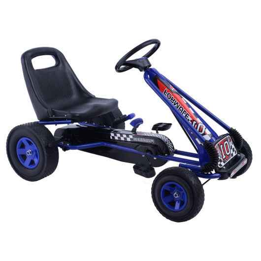 4 Wheels Kids Ride On Pedal Powered Bike Go Kart Racer Car Outdoor Play Toy-Blue Cartsfy Inc.