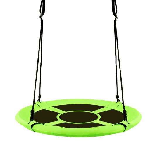40 Inch Flying Saucer Tree Swing Indoor Outdoor Play Set-Green Cartsfy Inc.