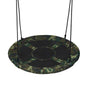 40-inch camouflage flying saucer swing with black ropes and center opening