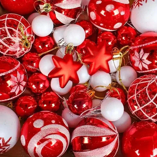 44-Piece Set: Christmas Decoration Colorful Ball Gift Box Set DailySale Red/White Red/Gold Red/White-Red/Gold-
