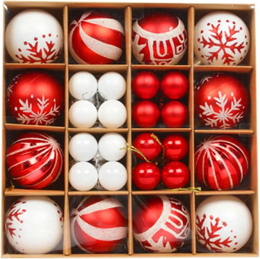 44-Piece Set: Christmas Decoration Colorful Ball Gift Box Set DailySale Red/White Red/Gold Red/White-Red/Gold-