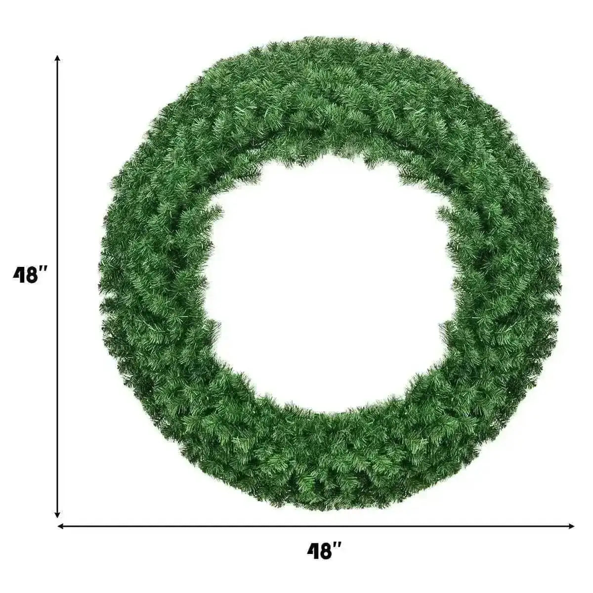 48 Inch Pre-lit Cordless Artificial Christmas Wreath Cartsfy Inc.
