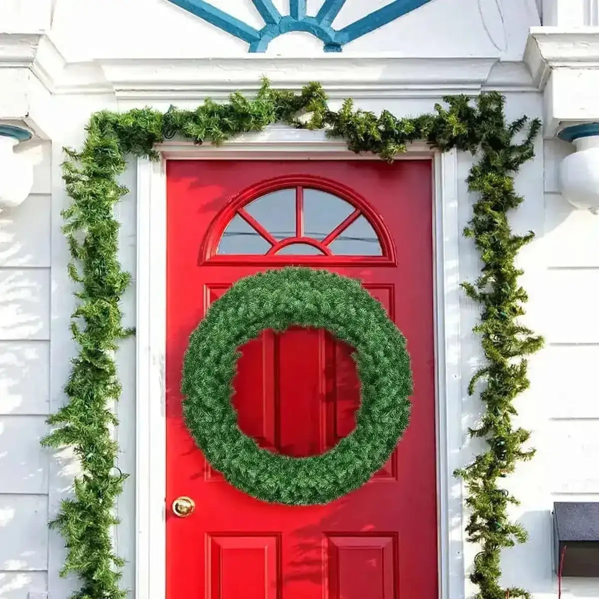 48 Inch Pre-lit Cordless Artificial Christmas Wreath Cartsfy Inc.
