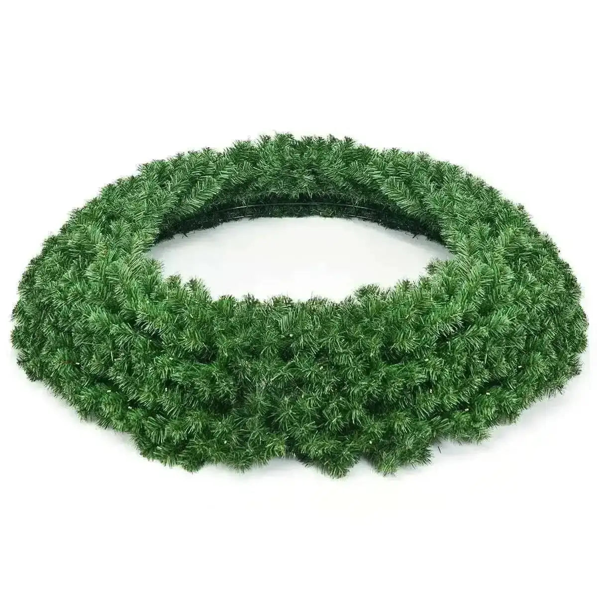 48 Inch Pre-lit Cordless Artificial Christmas Wreath Cartsfy Inc.