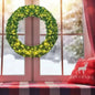 48 Inch Pre-lit Cordless Artificial Christmas Wreath for Holiday Decoration