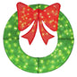 48 Inch Pre-Lit Lighted Christmas Mesh Wreath with Bow and 200 LED Bulbs Cartsfy Inc.