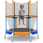 48 Inch Toddler Trampoline with Safety Enclosure Net-Orange Cartsfy Inc.