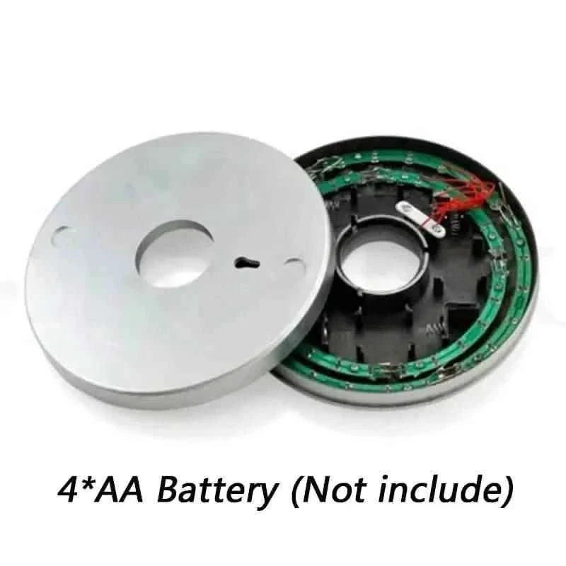 LED umbrella pole light cover with internal electronics and green circuit ring
