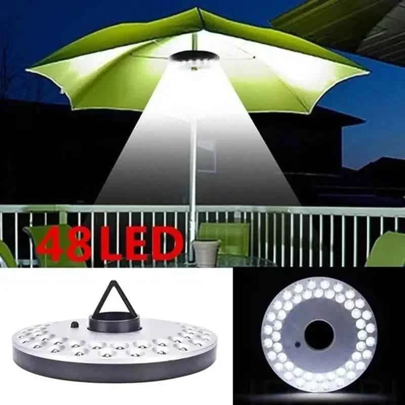 48 LED Lights Waterproof Umbrella Pole Lights for Patio Umbrellas - Cartsfy Inc.