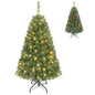 5 FT Pre-Lit Artificial Christmas Tree with Dual Color Lights