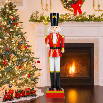 4 FT Christmas Nutcracker with High Hat & Beautiful Scepter