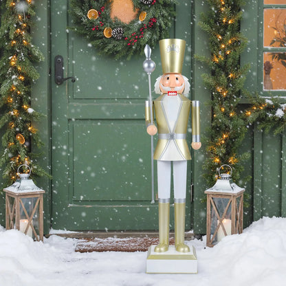 4 FT Christmas Nutcracker with High Hat & Beautiful Scepter