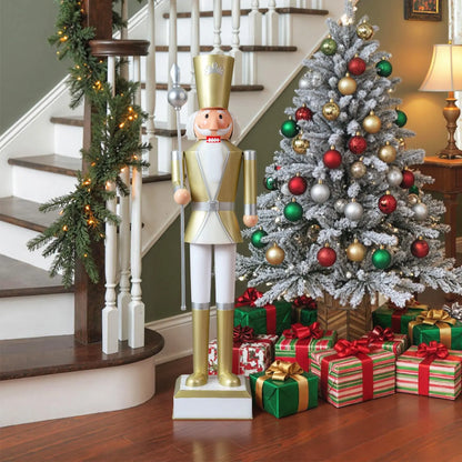 4 FT Christmas Nutcracker with High Hat & Beautiful Scepter