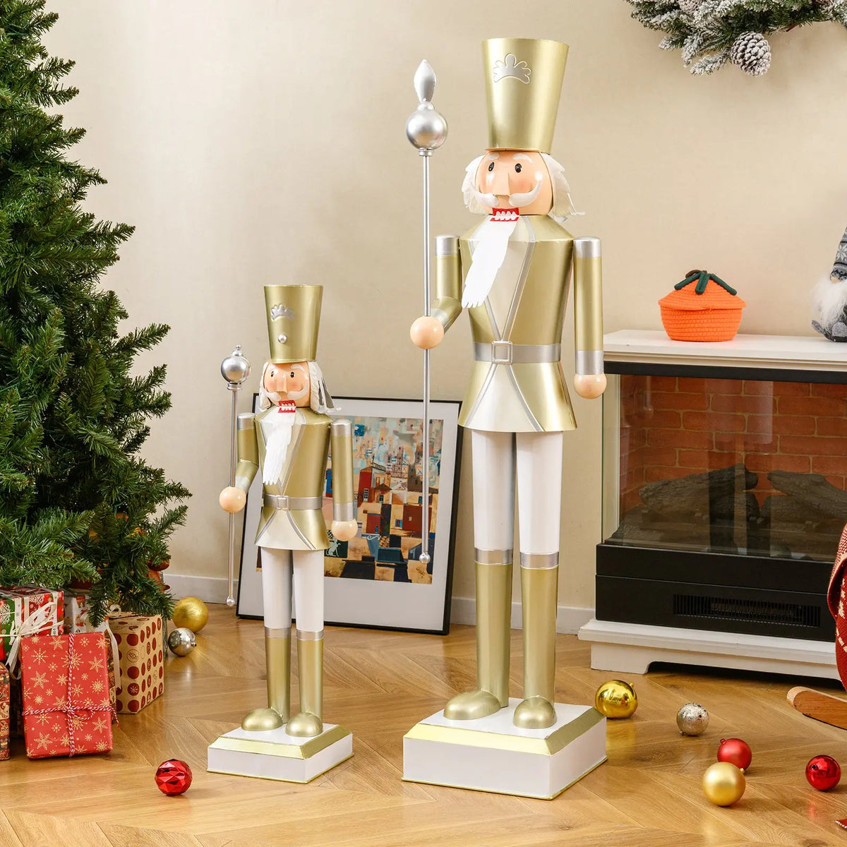 4 FT Christmas Nutcracker with High Hat & Beautiful Scepter