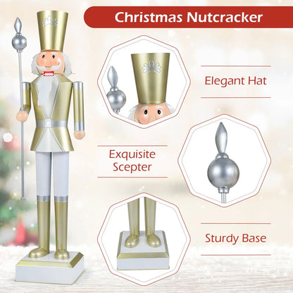 4 FT Christmas Nutcracker with High Hat & Beautiful Scepter