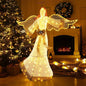 5.2 Feet Christmas Pre-Lit Angel with Halo Wings and 180 LED Lights
