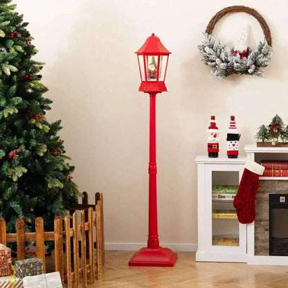 5.3 Feet Musical Christmas Street Lamp with 60 Warm White LED Lights
