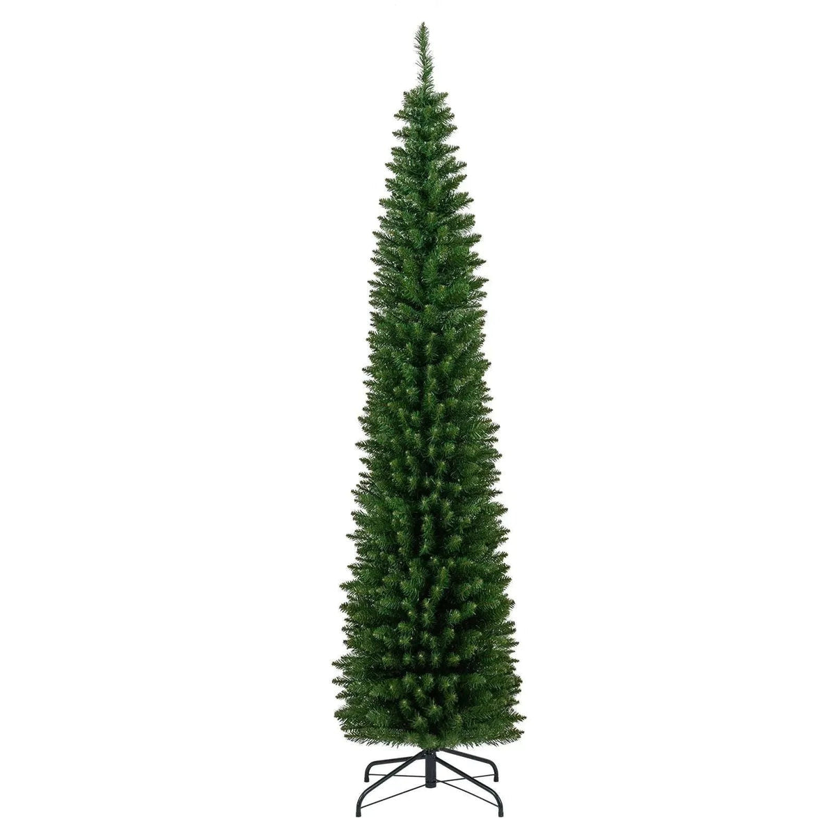 5/6/7/8/9 Feet Pre-lit Pencil Artificial Christmas Tree with 150/180/200//300/400 Warm White LED Lights Cartsfy Inc.