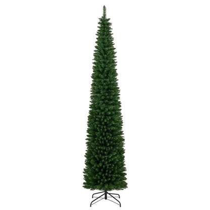 5/6/7/8/9 Feet Pre-lit Pencil Artificial Christmas Tree with 150/180/200//300/400 Warm White LED Lights Cartsfy Inc.