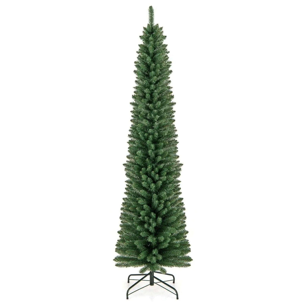 5/6/7/8 Feet Pencil Christmas Tree with 295/392/523/671 Memory Wire Branch Tips and Upgraded Metal Stand DirectDeals 5 Feet 6 Ft 8 Ft 5 Feet-6 Ft-8 Ft-7 Ft-
