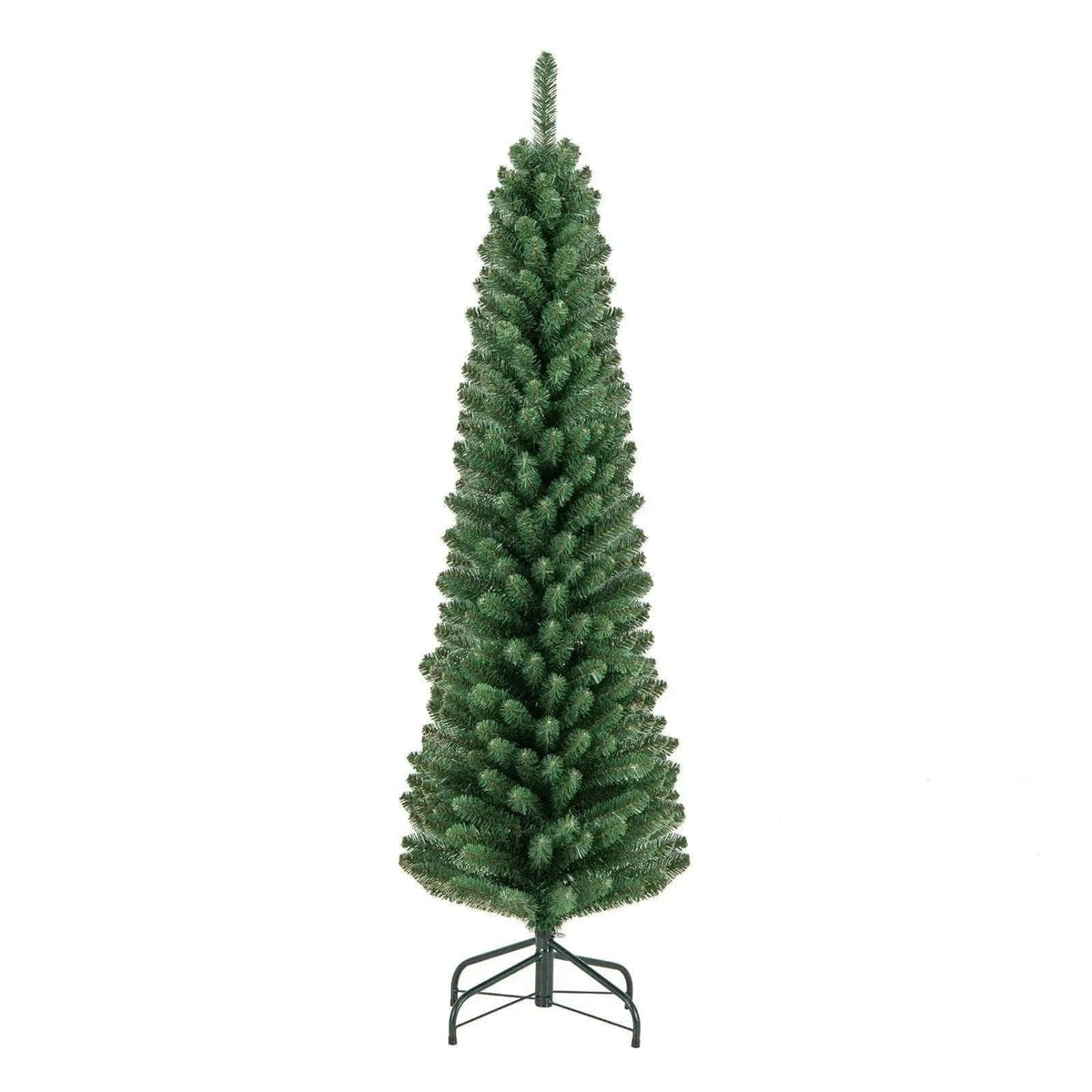 5/6/7/8 Feet Pencil Christmas Tree with 295/392/523/671 Memory Wire Branch Tips and Upgraded Metal Stand DirectDeals 5 Feet 6 Ft 8 Ft 5 Feet-6 Ft-8 Ft-7 Ft-