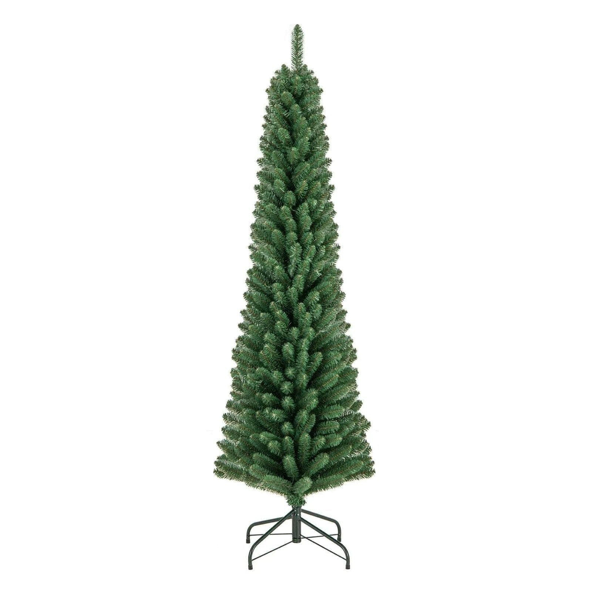 5/6/7/8 Feet Pencil Christmas Tree with 295/392/523/671 Memory Wire Branch Tips and Upgraded Metal Stand DirectDeals 5 Feet 6 Ft 8 Ft 5 Feet-6 Ft-8 Ft-7 Ft-