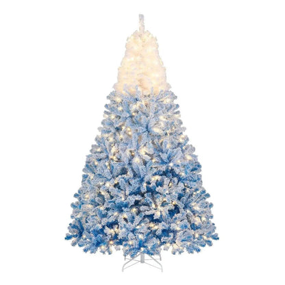 5/6/7/8 FT Artificial Christmas Tree with Warm White LED Lights and 8 Modes Cartsfy Inc.