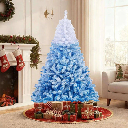 5/6/7/8 FT Artificial Christmas Tree with Warm White LED Lights and 8 Modes Cartsfy Inc.