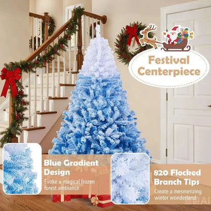 5/6/7/8 FT Artificial Christmas Tree with Warm White LED Lights and 8 Modes Cartsfy Inc.