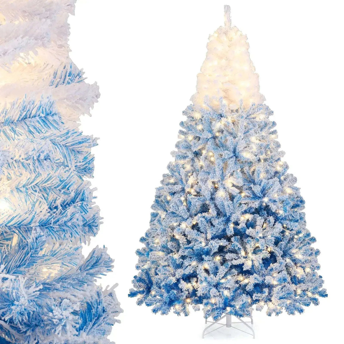 5/6/7/8 FT Artificial Christmas Tree with Warm White LED Lights and 8 Modes Cartsfy Inc.