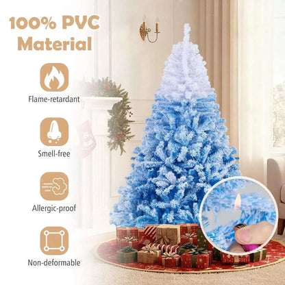 5/6/7/8 FT Artificial Christmas Tree with Warm White LED Lights and 8 Modes Cartsfy Inc.