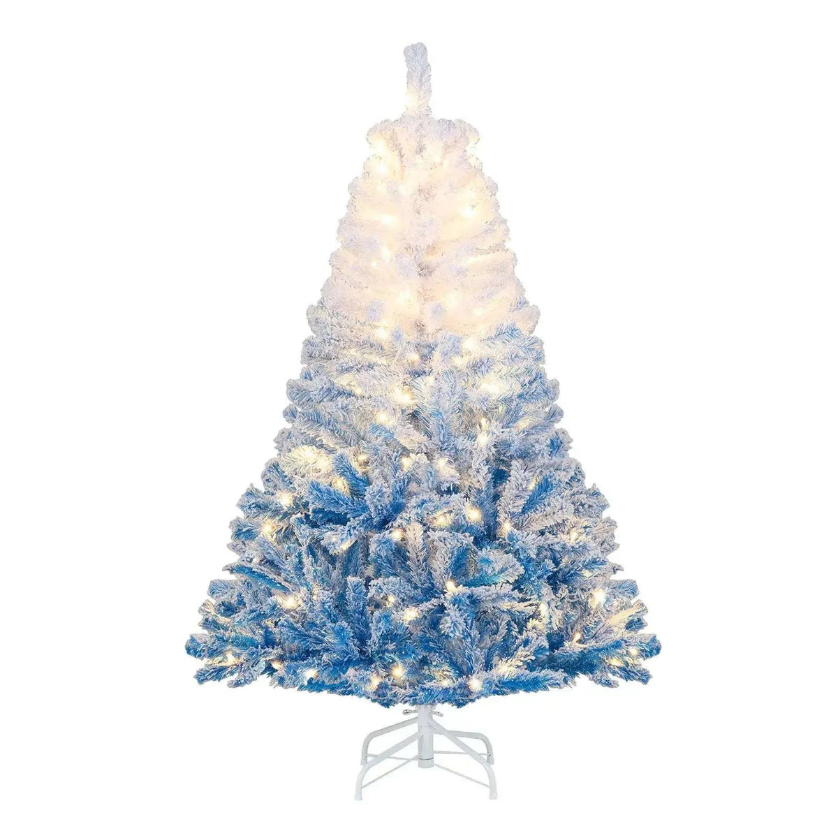 5/6/7/8 FT Artificial Christmas Tree with Warm White LED Lights and 8 Modes Cartsfy Inc.