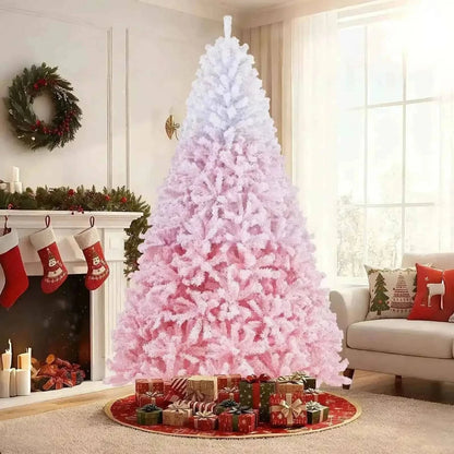 5/6/7/8 FT Artificial Christmas Tree with Warm White LED Lights