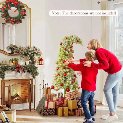 5/6/7 FT Whimsical Christmas Tree with Bendable Top and 216/290/366 Branch Cartsfy Inc.