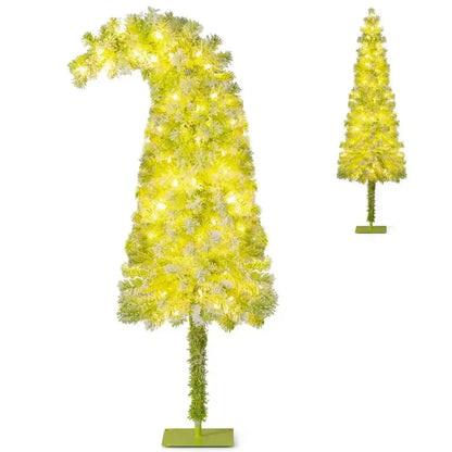 5/6/7 FT Whimsical Christmas Tree with Bendable Top and 216/290/366 Branch Cartsfy Inc.