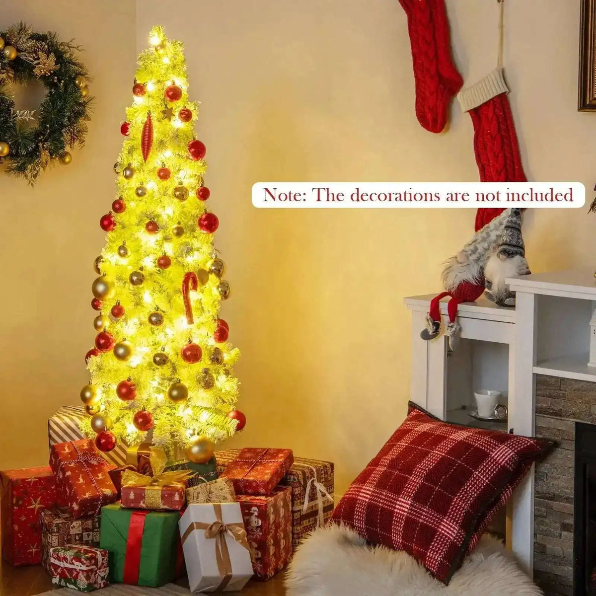 5/6/7 FT Whimsical Christmas Tree with Bendable Top and 216/290/366 Branch Cartsfy Inc.
