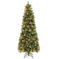 5/7.5/9 FT Pre-Lit Artificial Christmas Tree with 453/1096/1416 PVC and Pine Needles Cartsfy Inc.