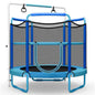 5 Feet Kids 3-in-1 Game Trampoline with Enclosure Net Spring Pad-Blue Cartsfy Inc.