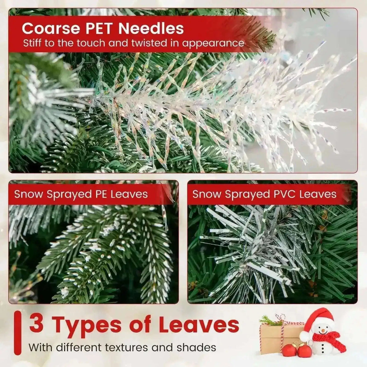 5 Feet Pre-Lit Artificial Christmas Tree with 8 Modes LED Lights with Berries Cartsfy Inc.