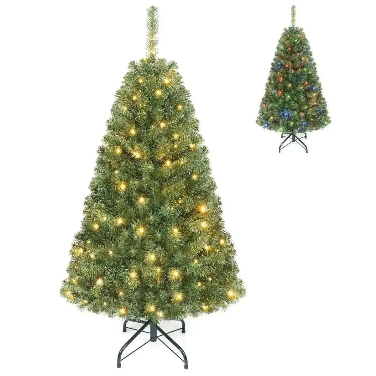 5 FT Pre-Lit Artificial Christmas Tree with Dual Color Lights Cartsfy Inc.