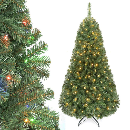 5 FT Pre-Lit Artificial Christmas Tree with Dual Color Lights DirectDeals 5 FT 4 FT 9 ft 5 FT-4 FT-9 ft-7 ft-6 ft-