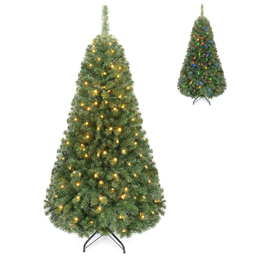 5 FT Pre-Lit Artificial Christmas Tree with Dual Color Lights DirectDeals 5 FT 4 FT 9 ft 5 FT-4 FT-9 ft-7 ft-6 ft-